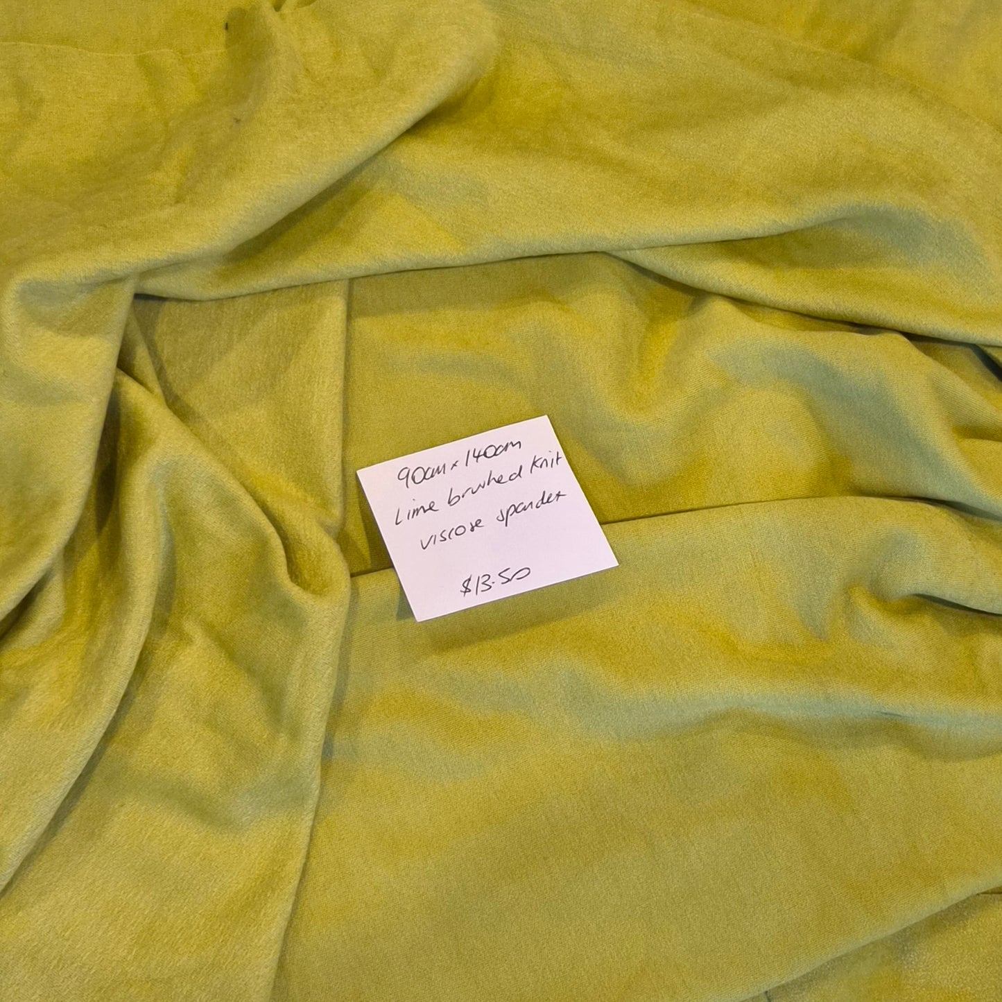 90cm Lime brushed knit