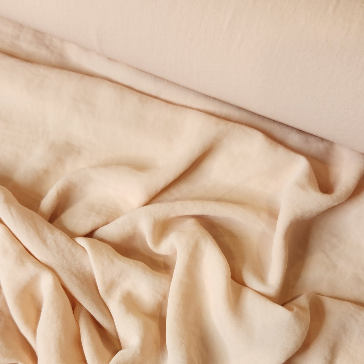Peach polyester georgette