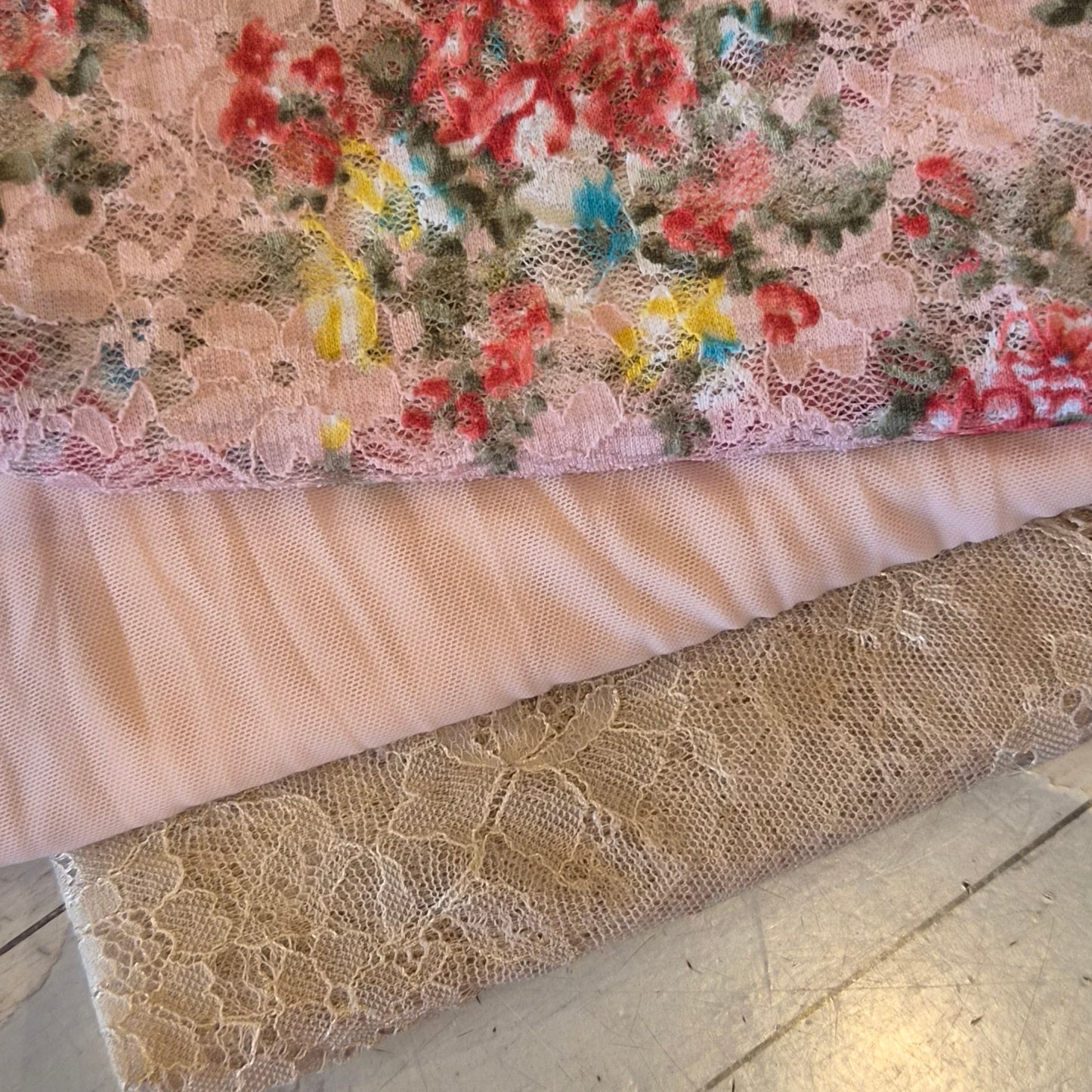 #68 Bundle of stretch lingerie lace pieces