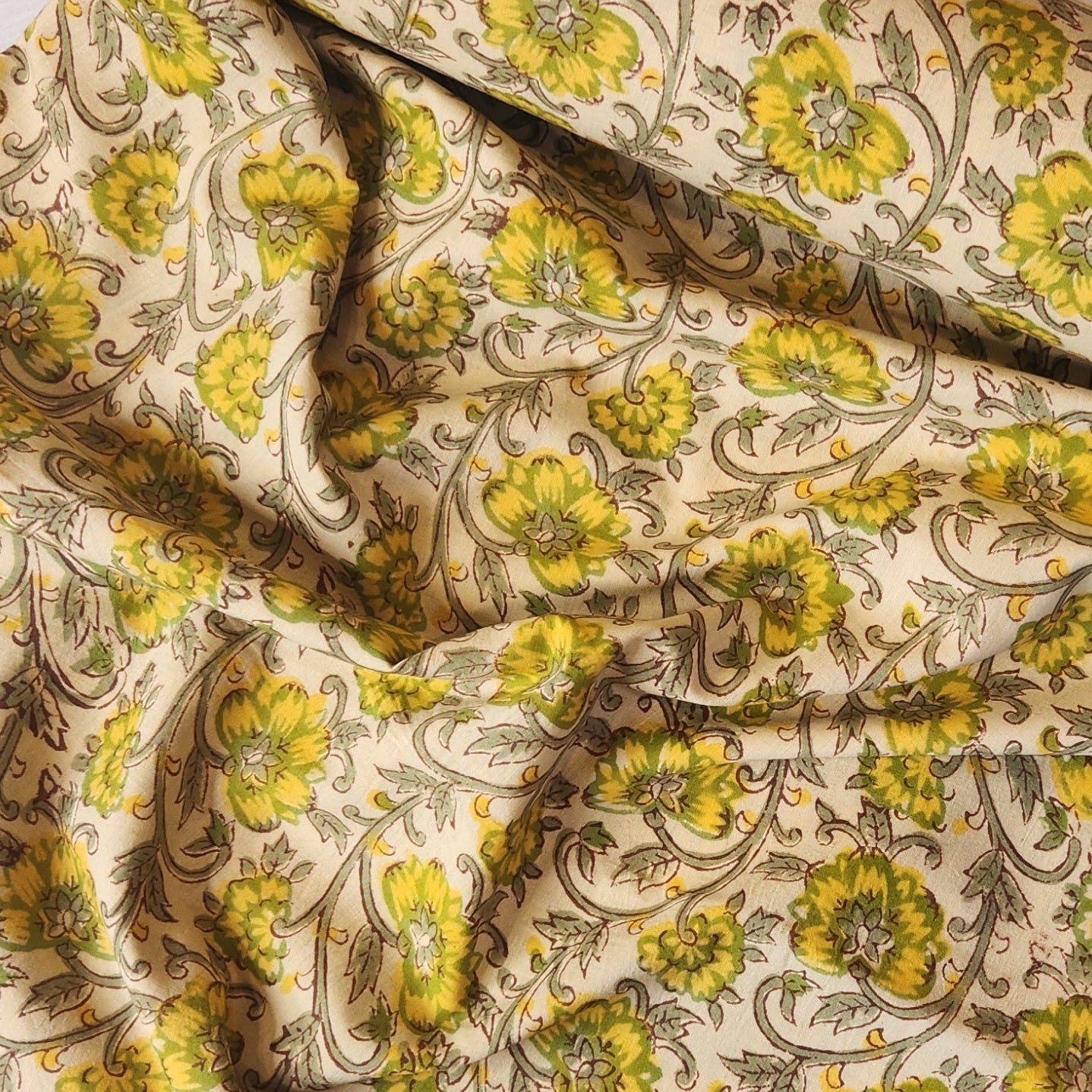 Inaya block print cotton voile