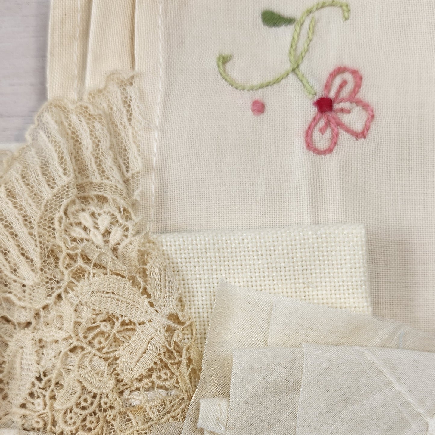 Raspberry cream slow stitch