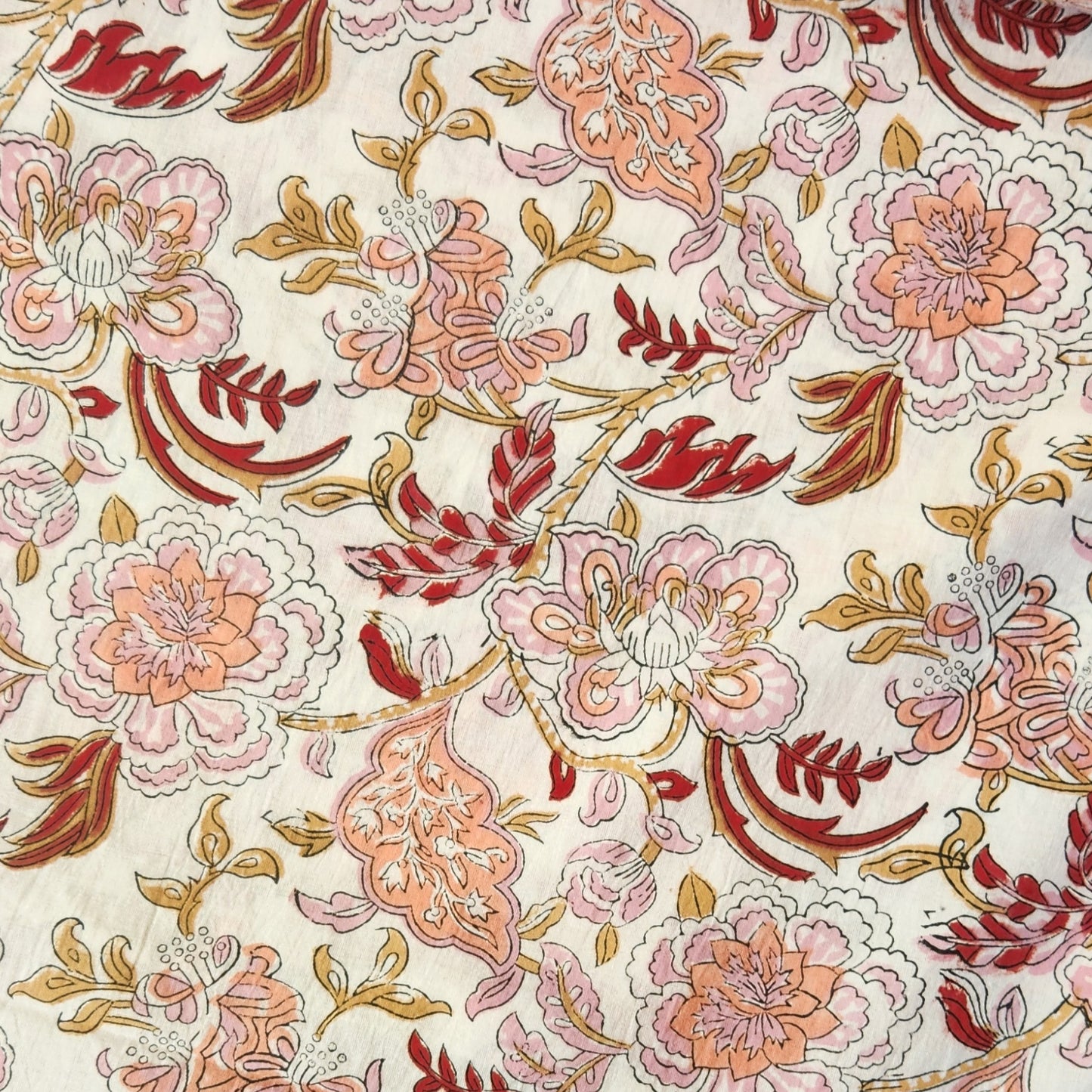 Anvi block print cotton voile