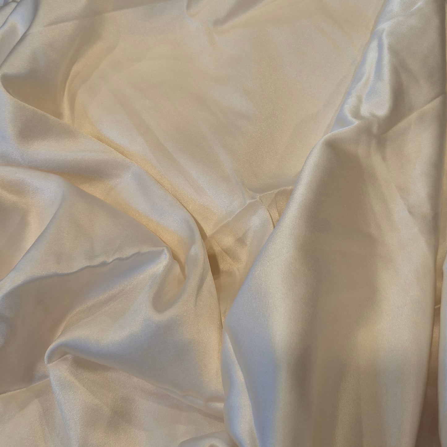 3.3m Ivory stretch silk satin