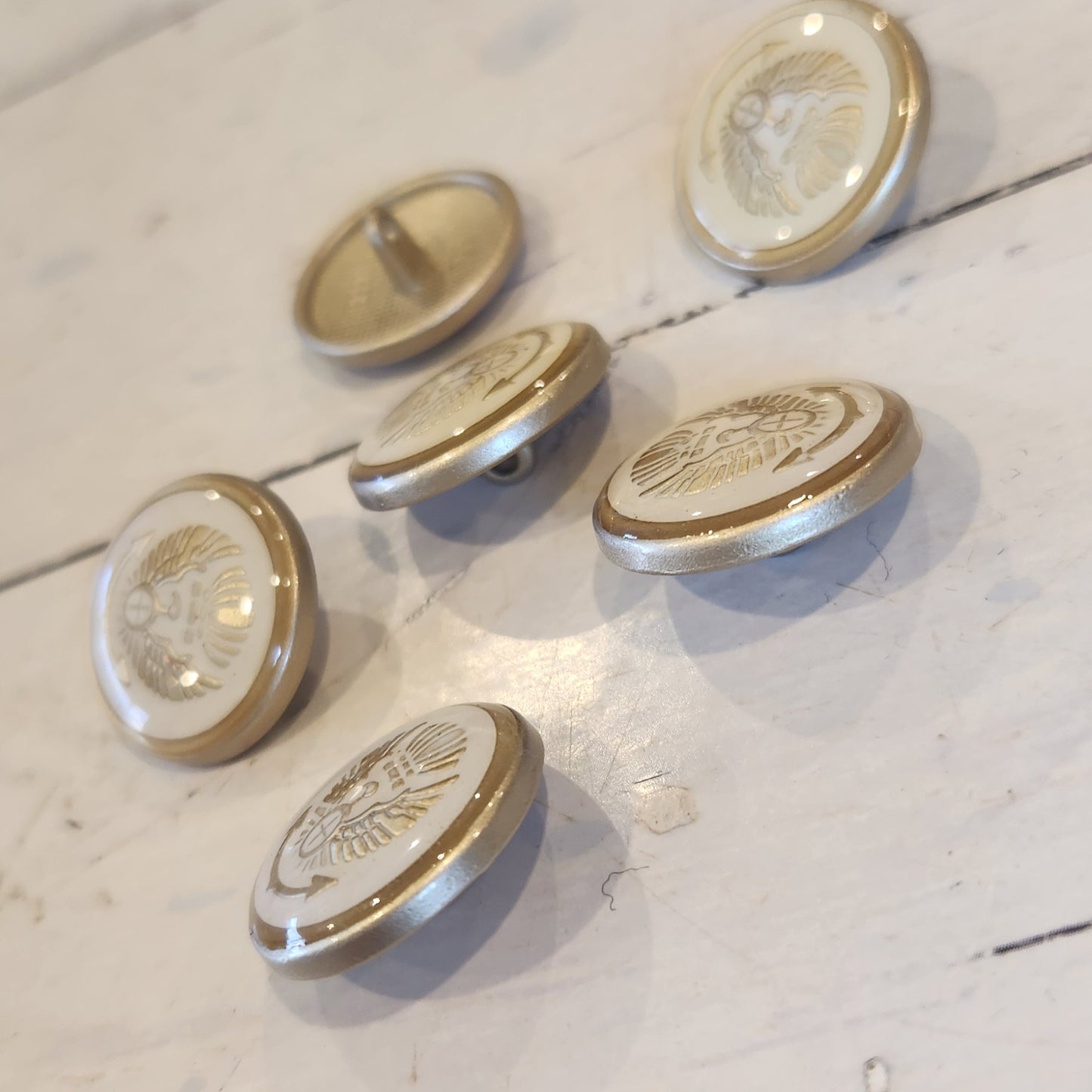 22mm Ivory eagle button