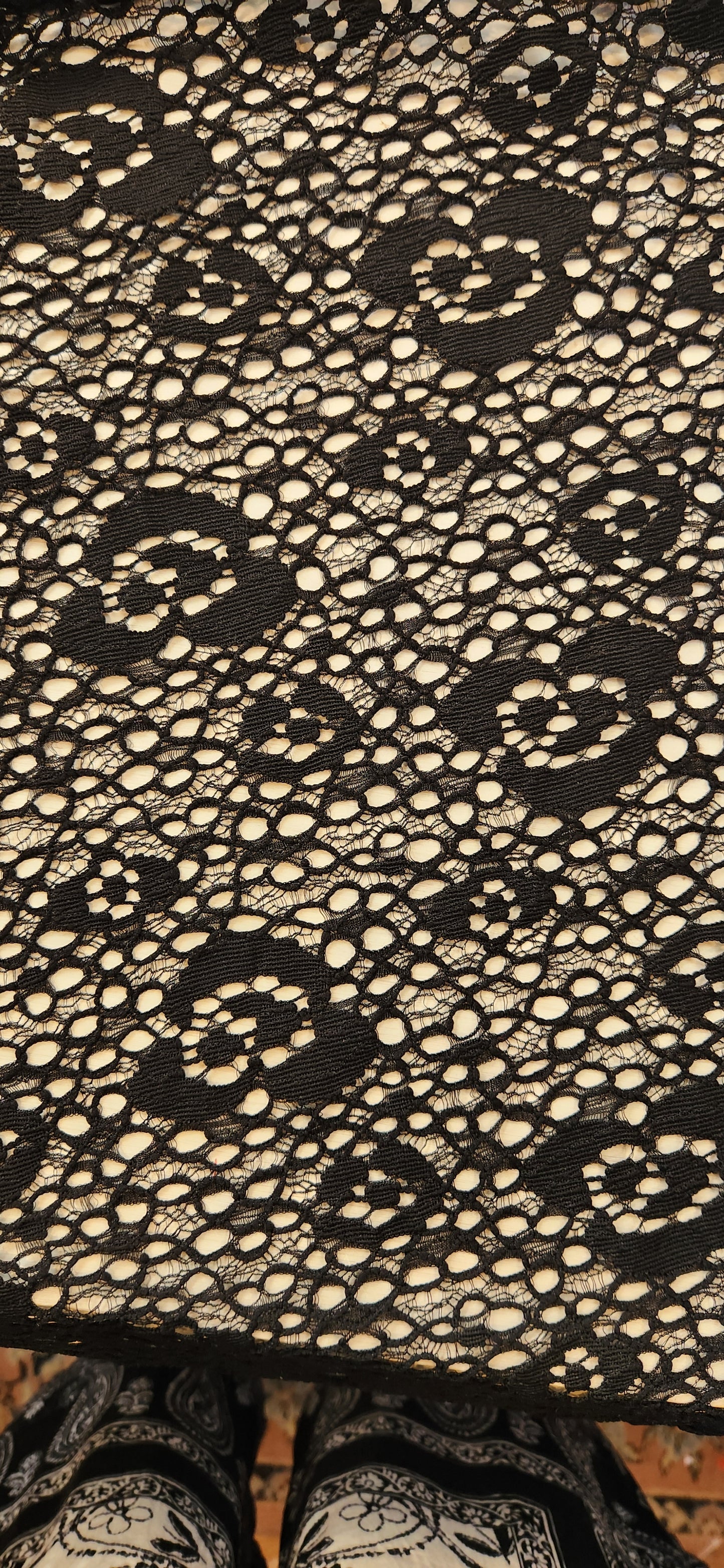 lily belle black stretch lace