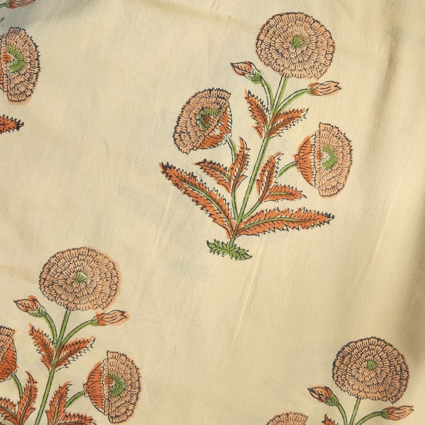 Nitya block print cotton voile