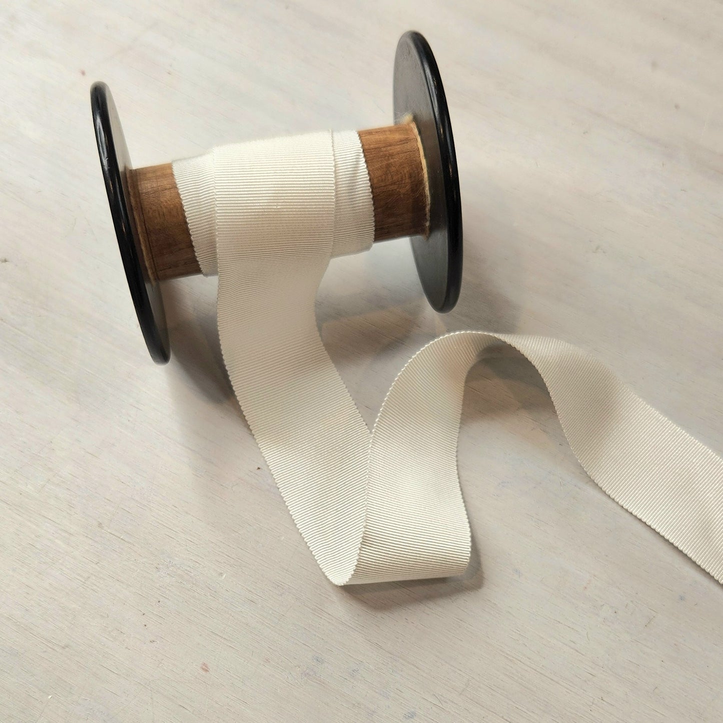 Ivory 37mm grossgrain ribbon