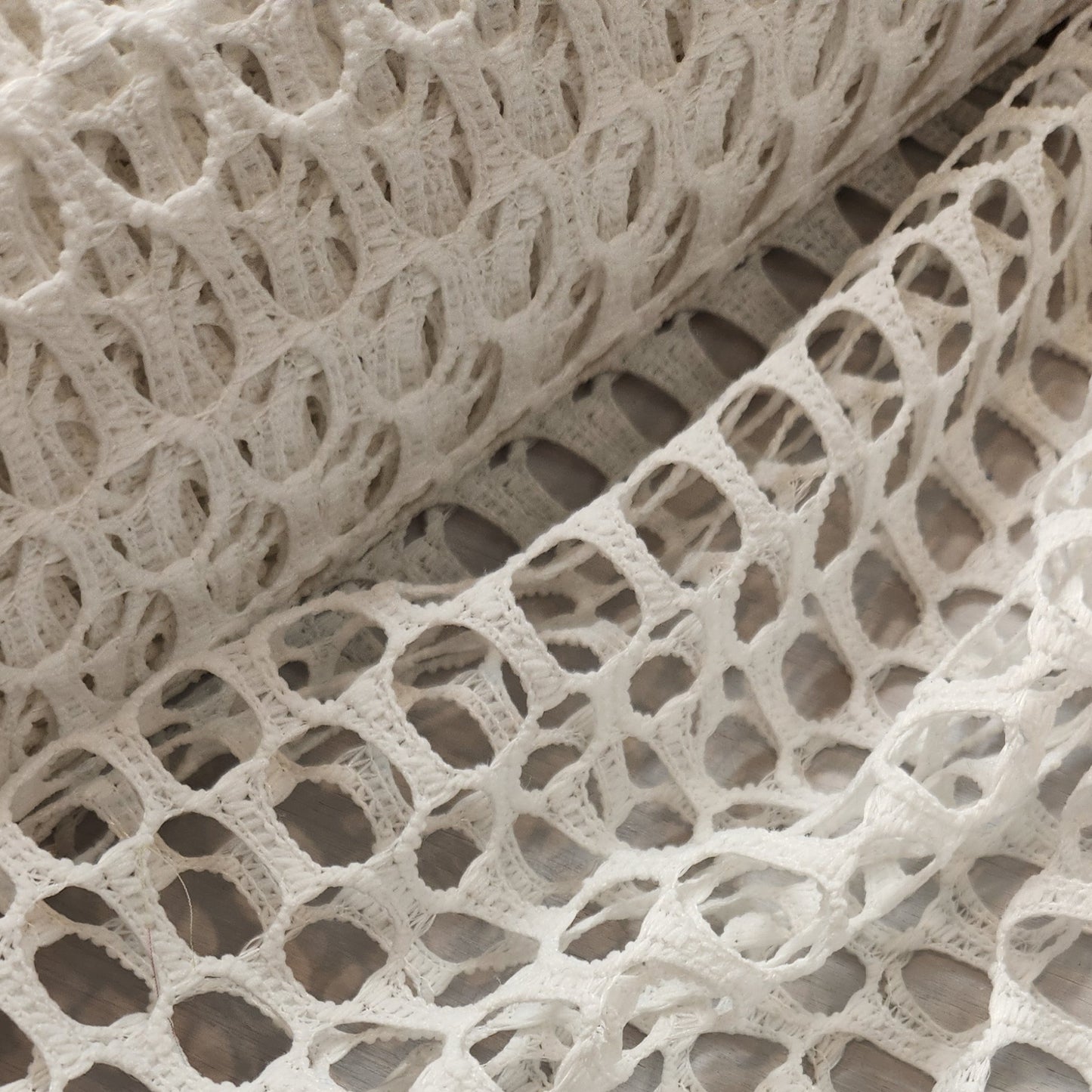 White large mesh lace