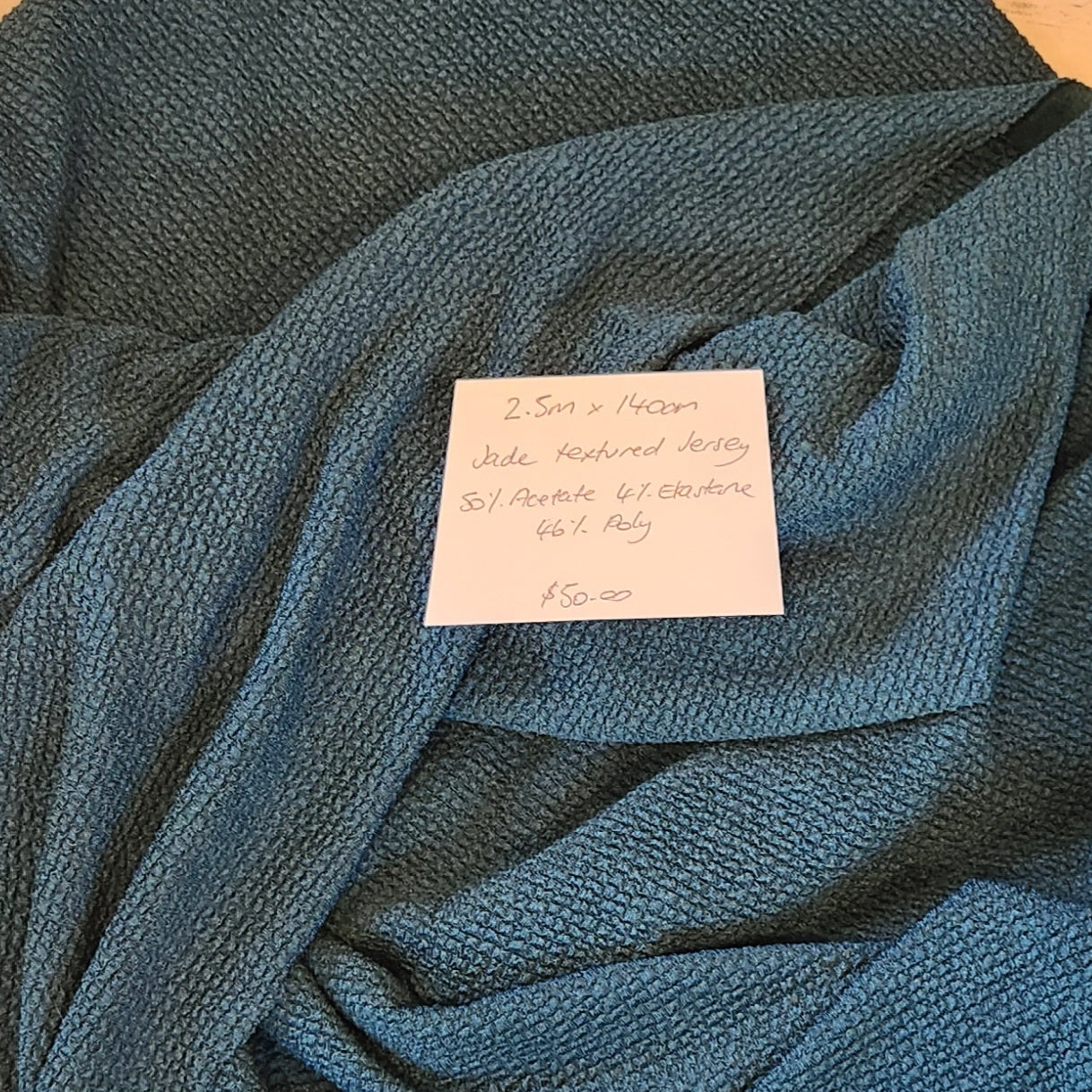 2.5m Jade textured jersey