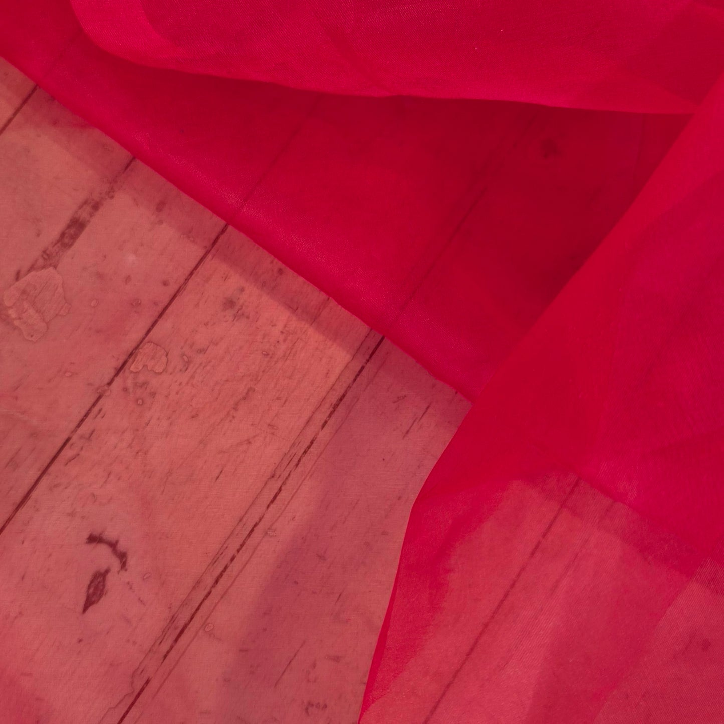 Red silk organza