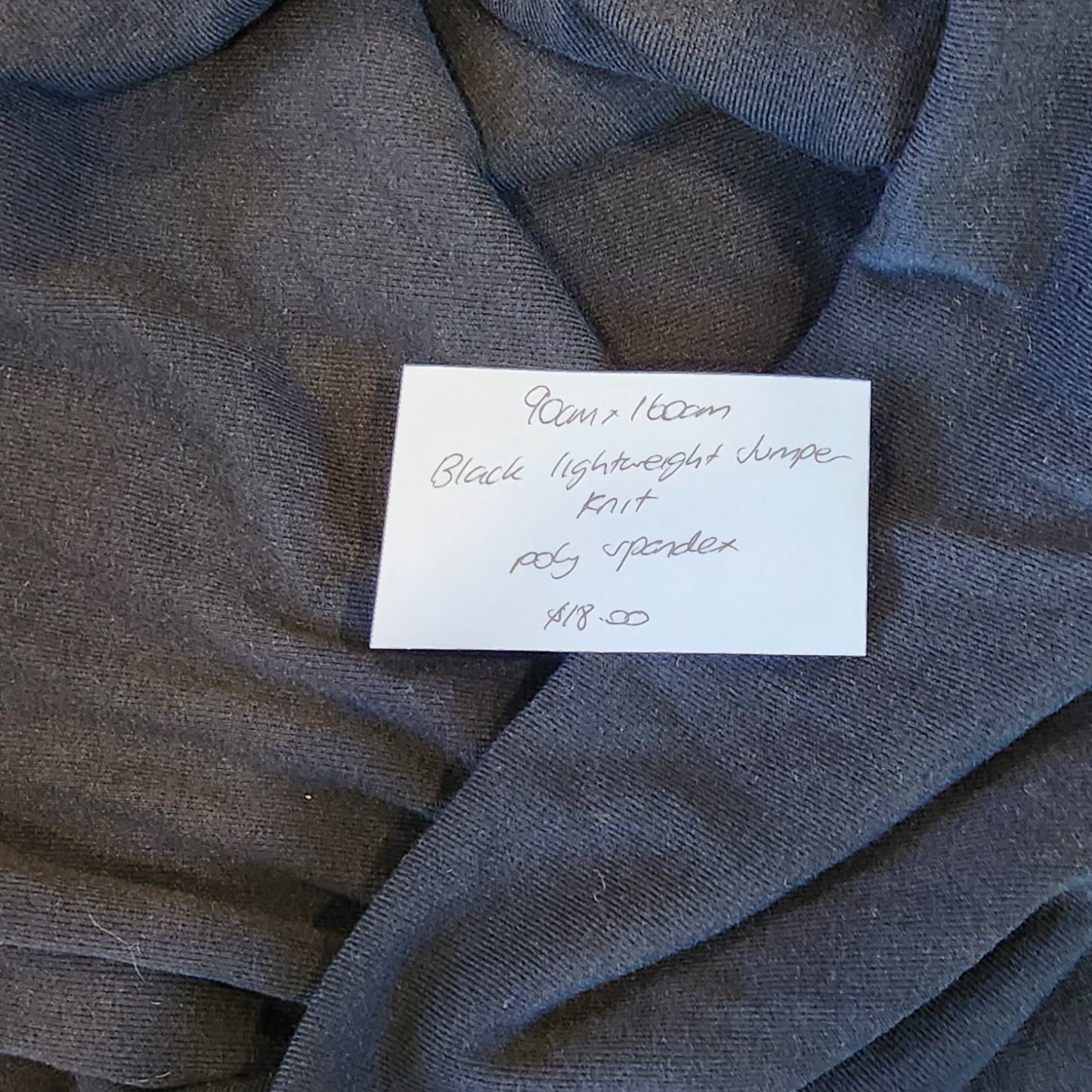 90cm Black lightweight jumper knit