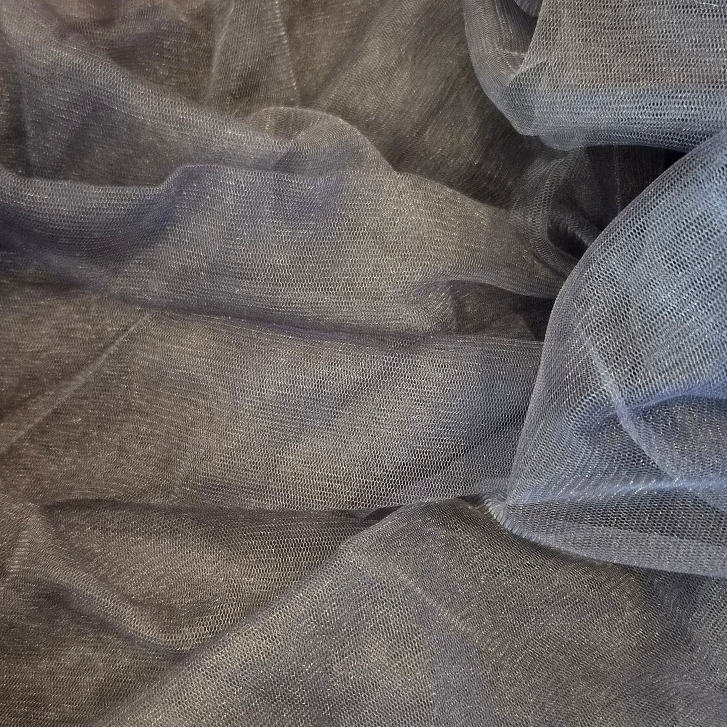 9m Black soft tulle