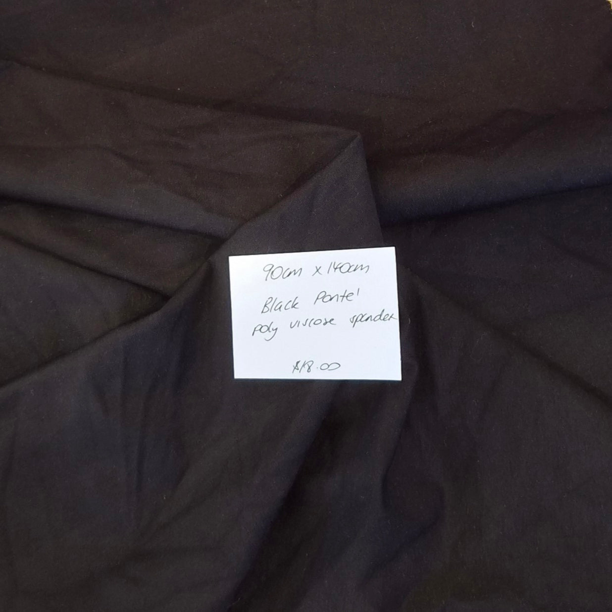 90cm Black ponte