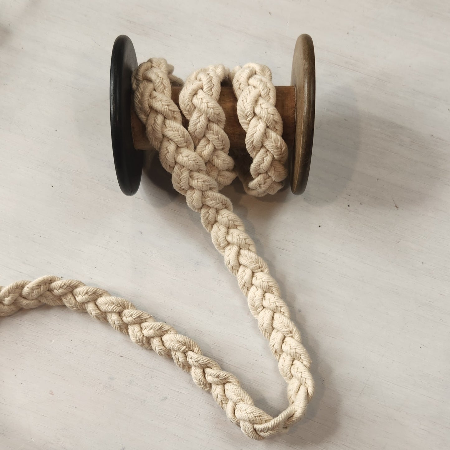 Cream plaited cord