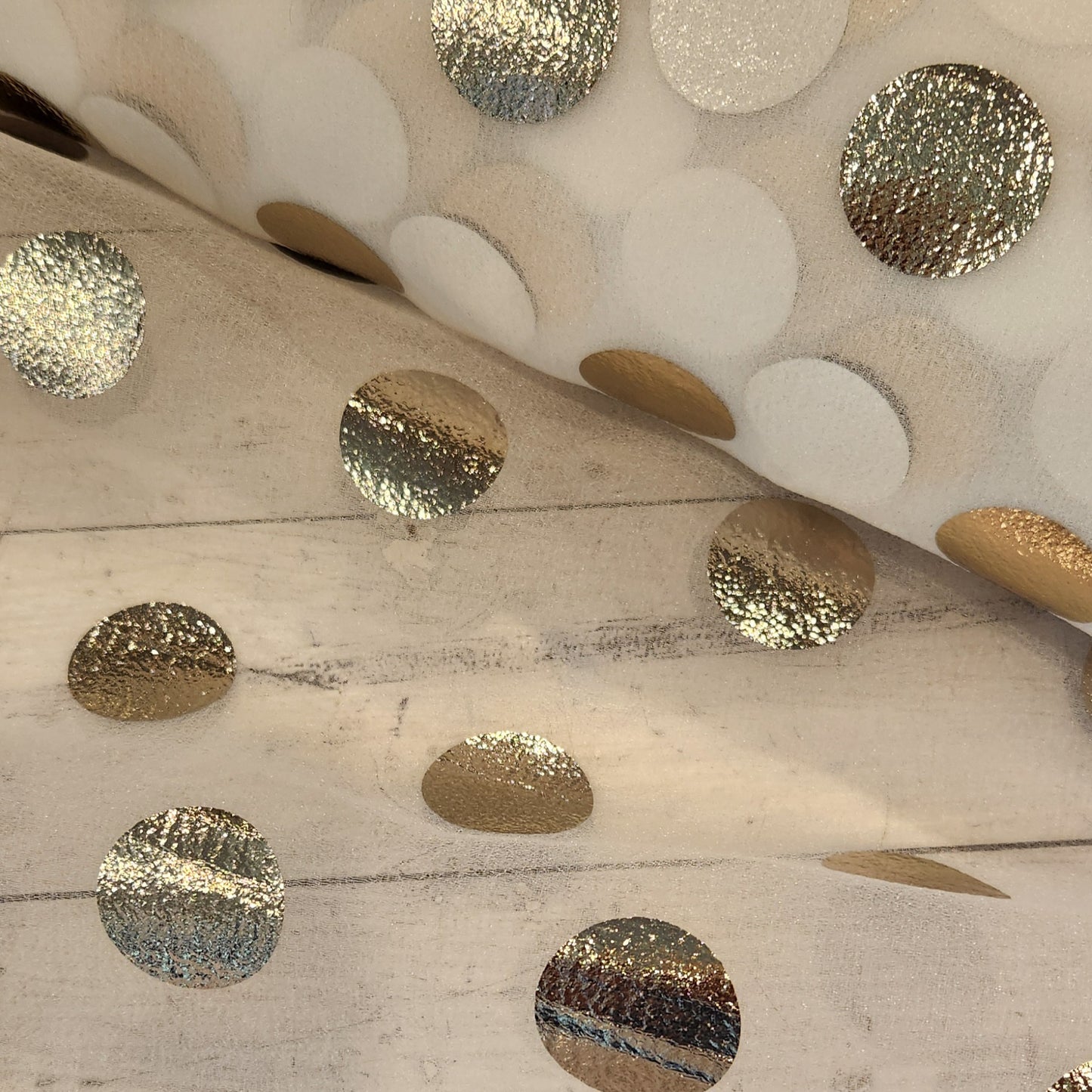 Goldie polka dot organza