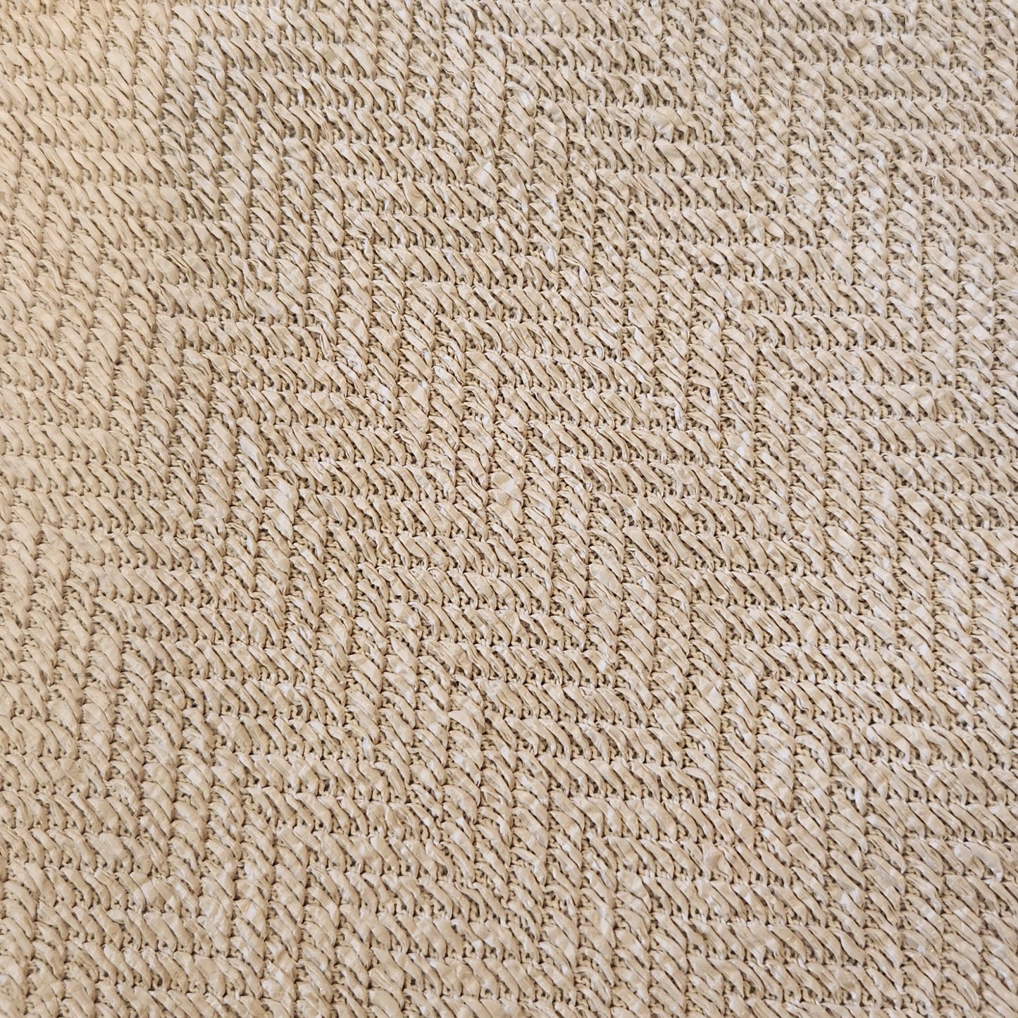 Biscuit base herringbone textured Raffia Cotton Knit