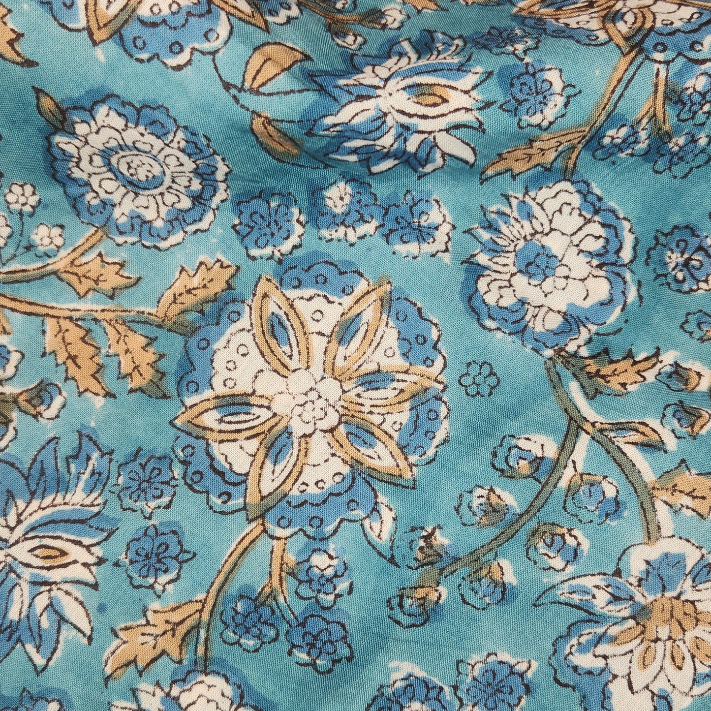 70cm Jewel block print cotton voile
