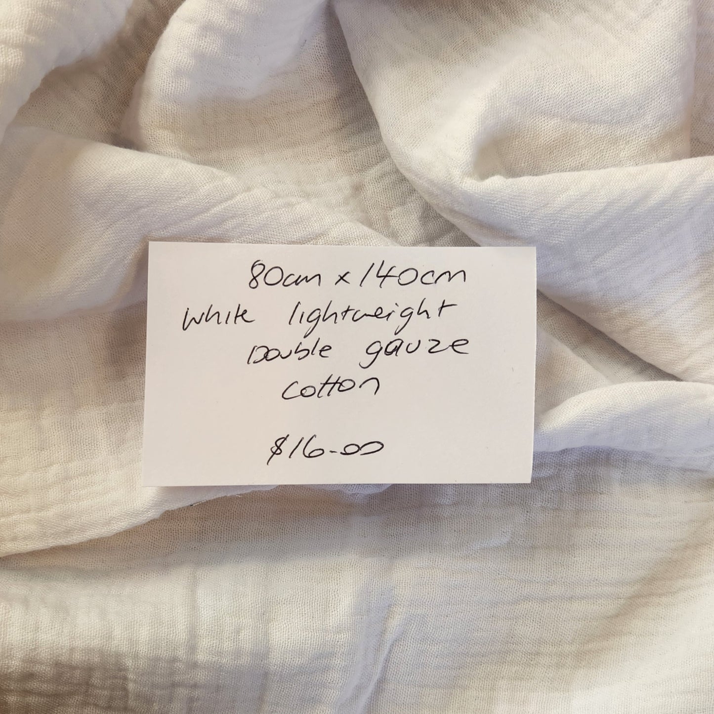 80cm White double gauze cotton