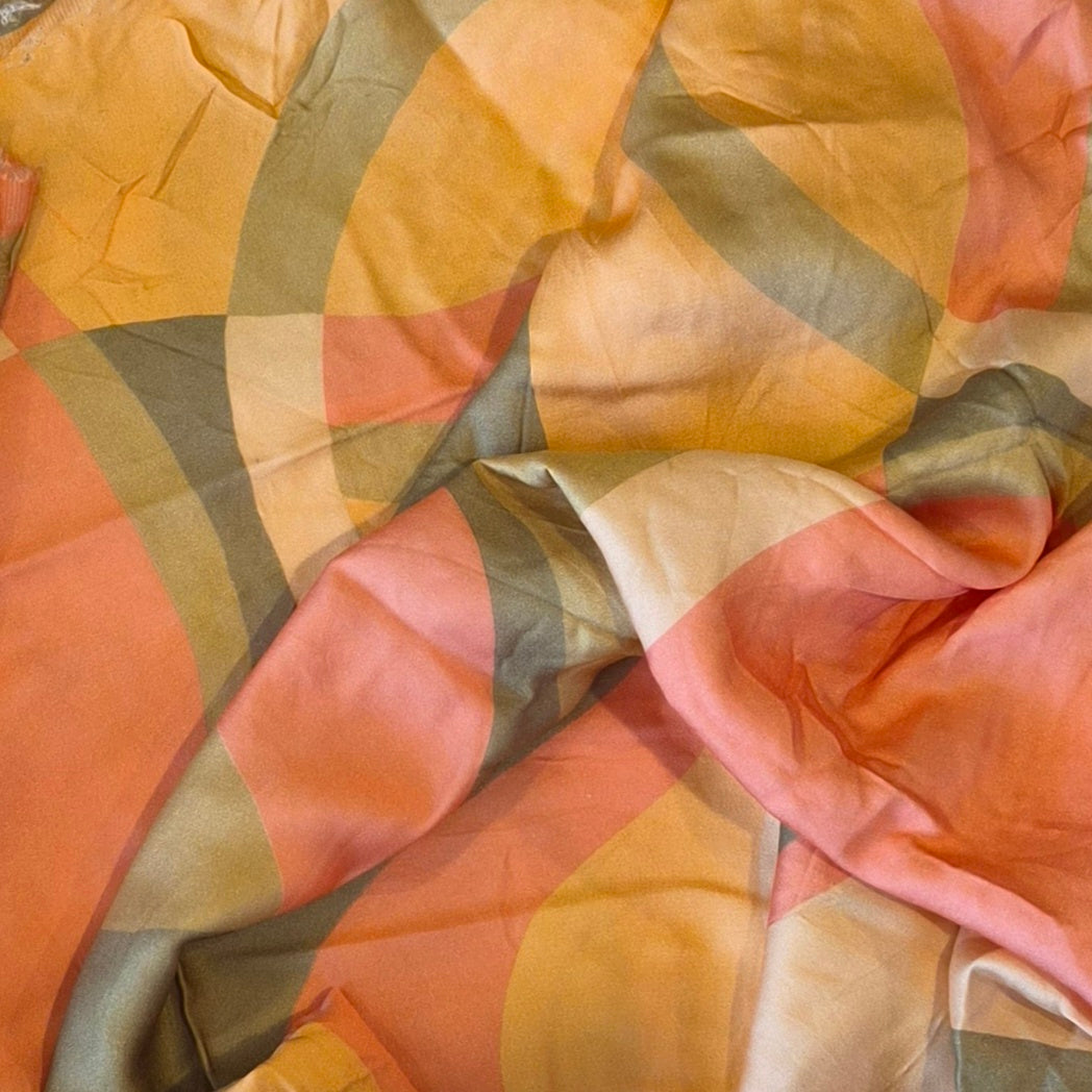 70cm Sorbet swirls viscose satin