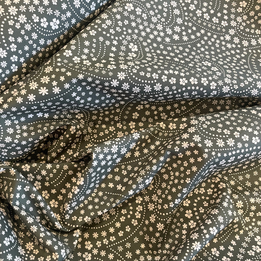 Paisley sage cotton shirting