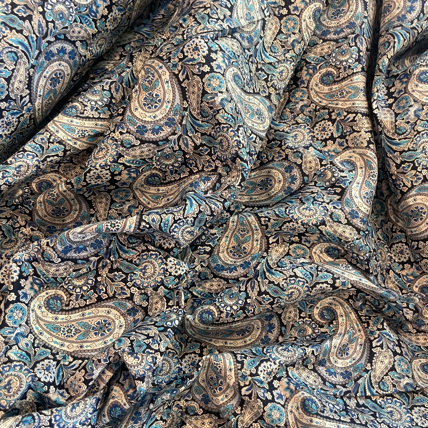 Ocean paisley cotton lawn