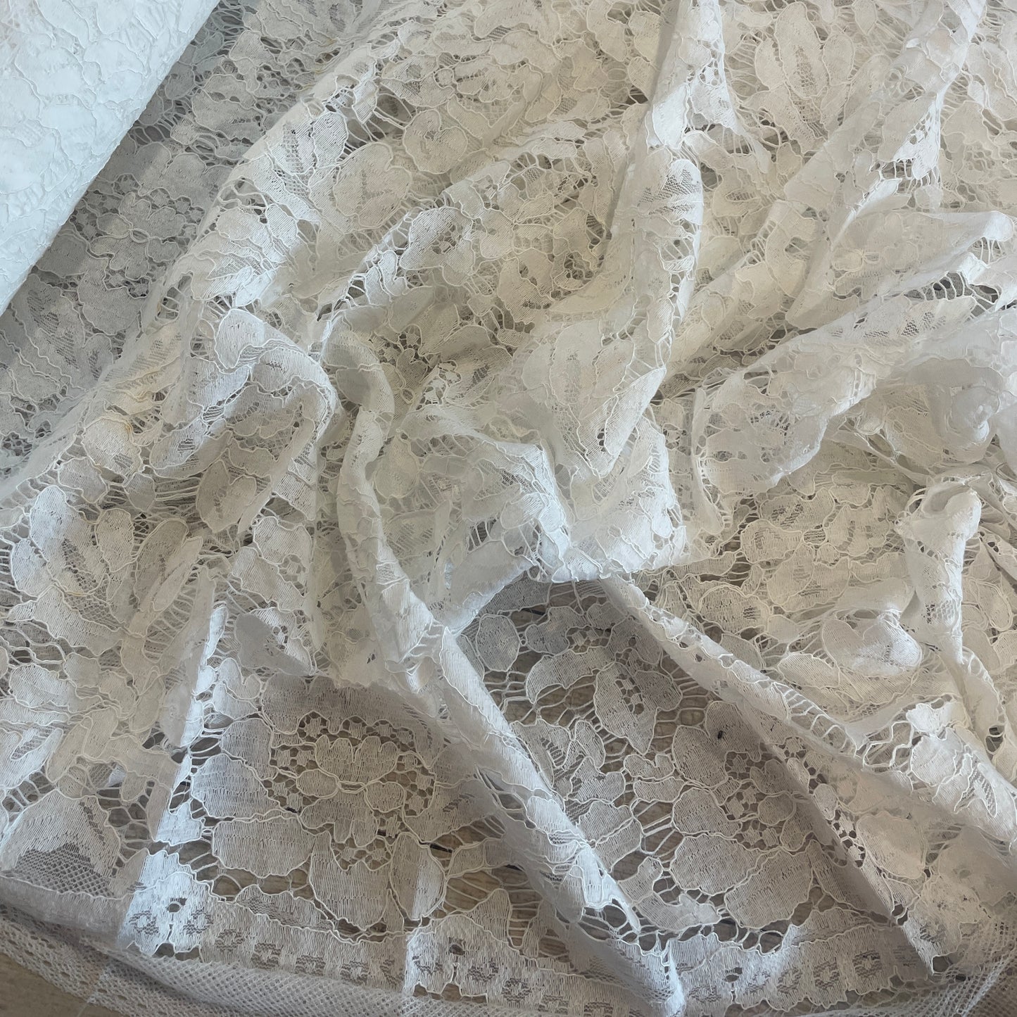 Milly ivory soft drape corded lace
