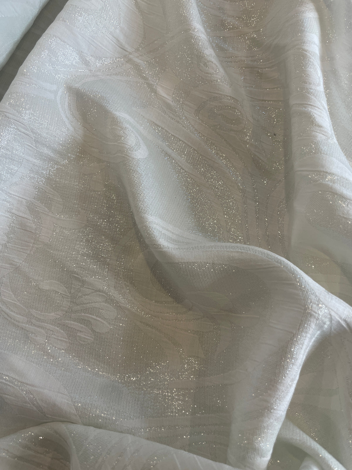 Ice swirl lurex jacquard