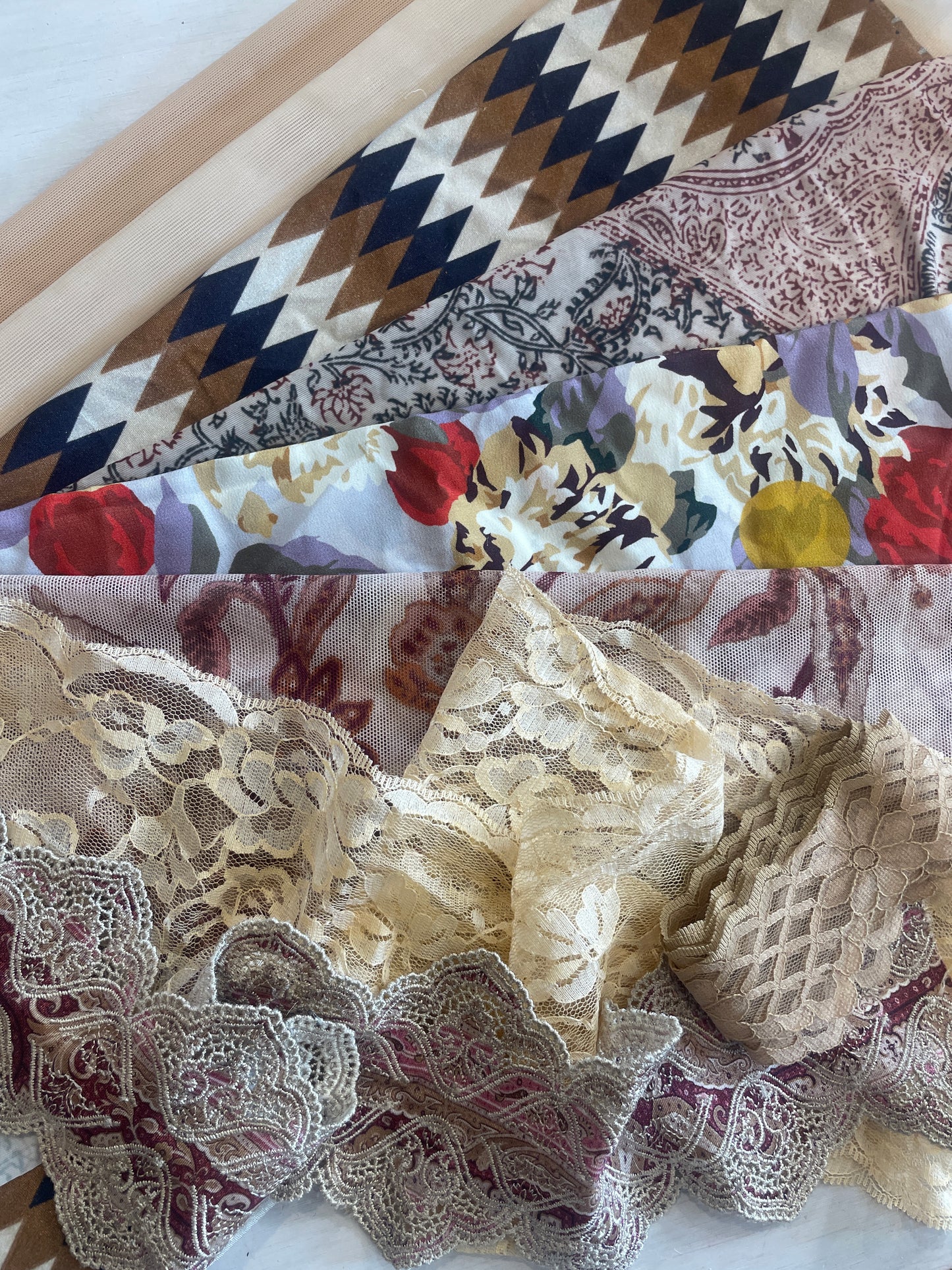Mocha vine Artisan bra and knickers kit