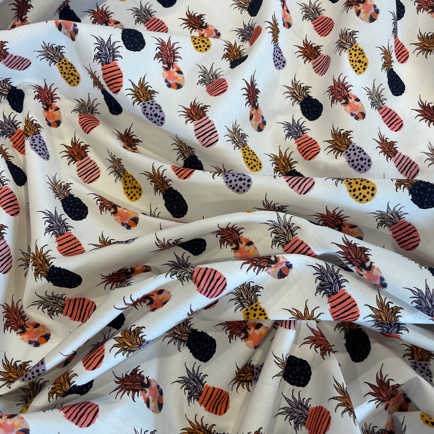 Pineapple party cotton shirting