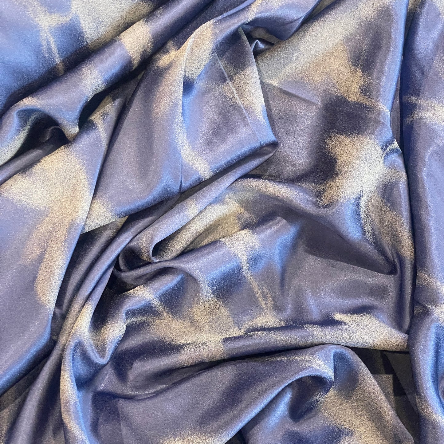 Ocean haze silk viscose satin