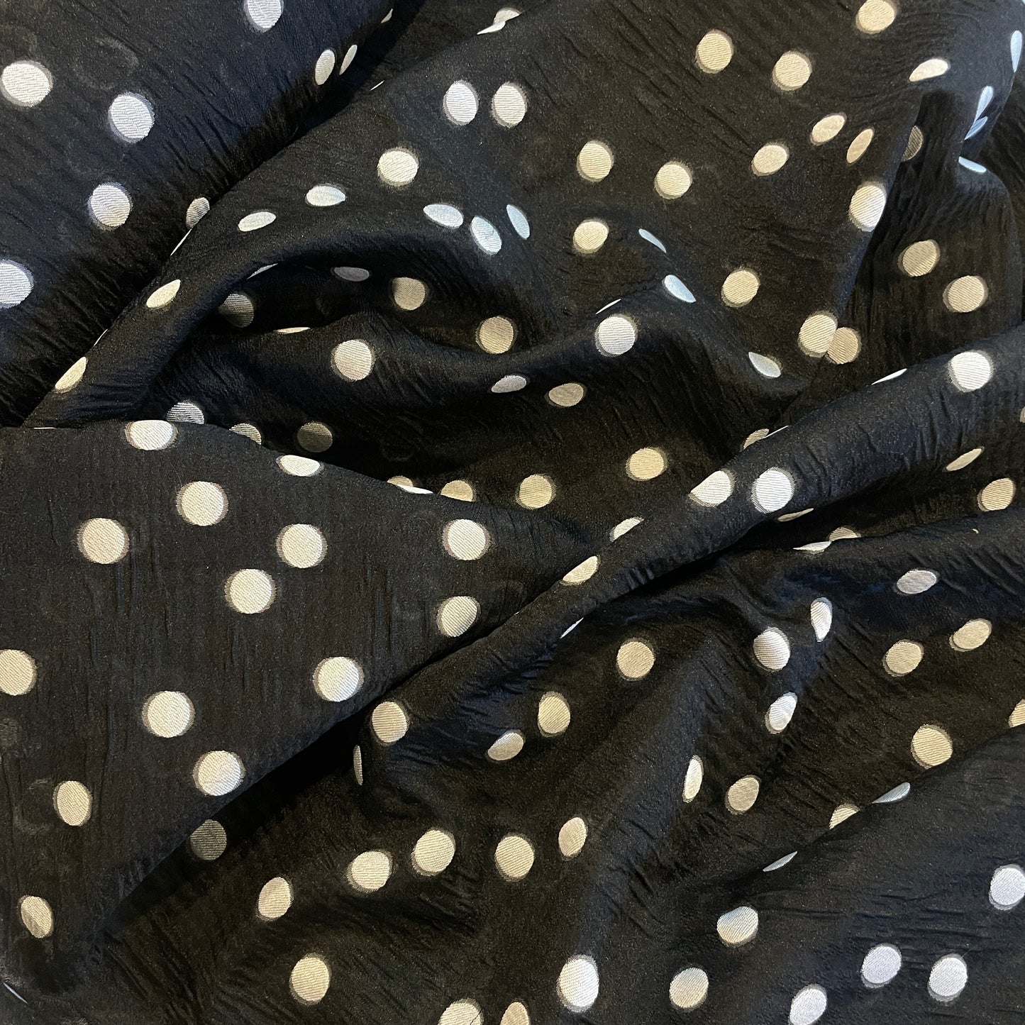 Night sky spot  black cloque double organza