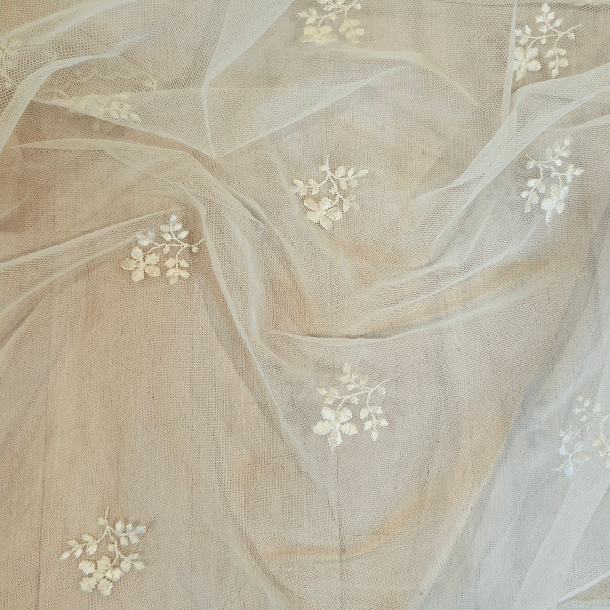Tiny posies embroidered tulle