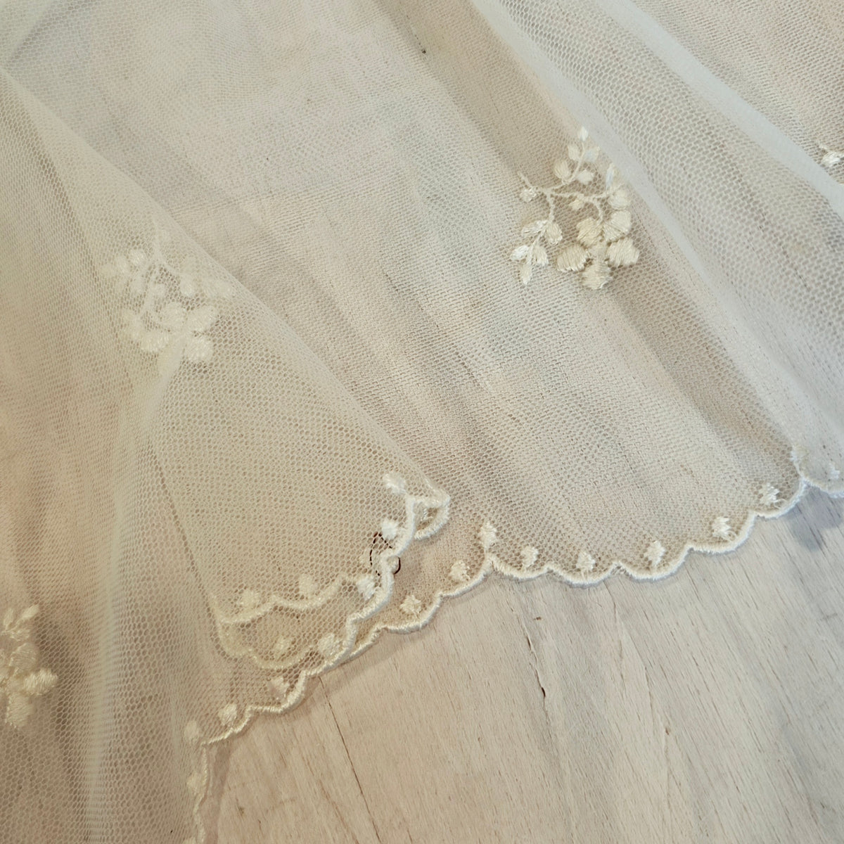 Tiny posies embroidered tulle