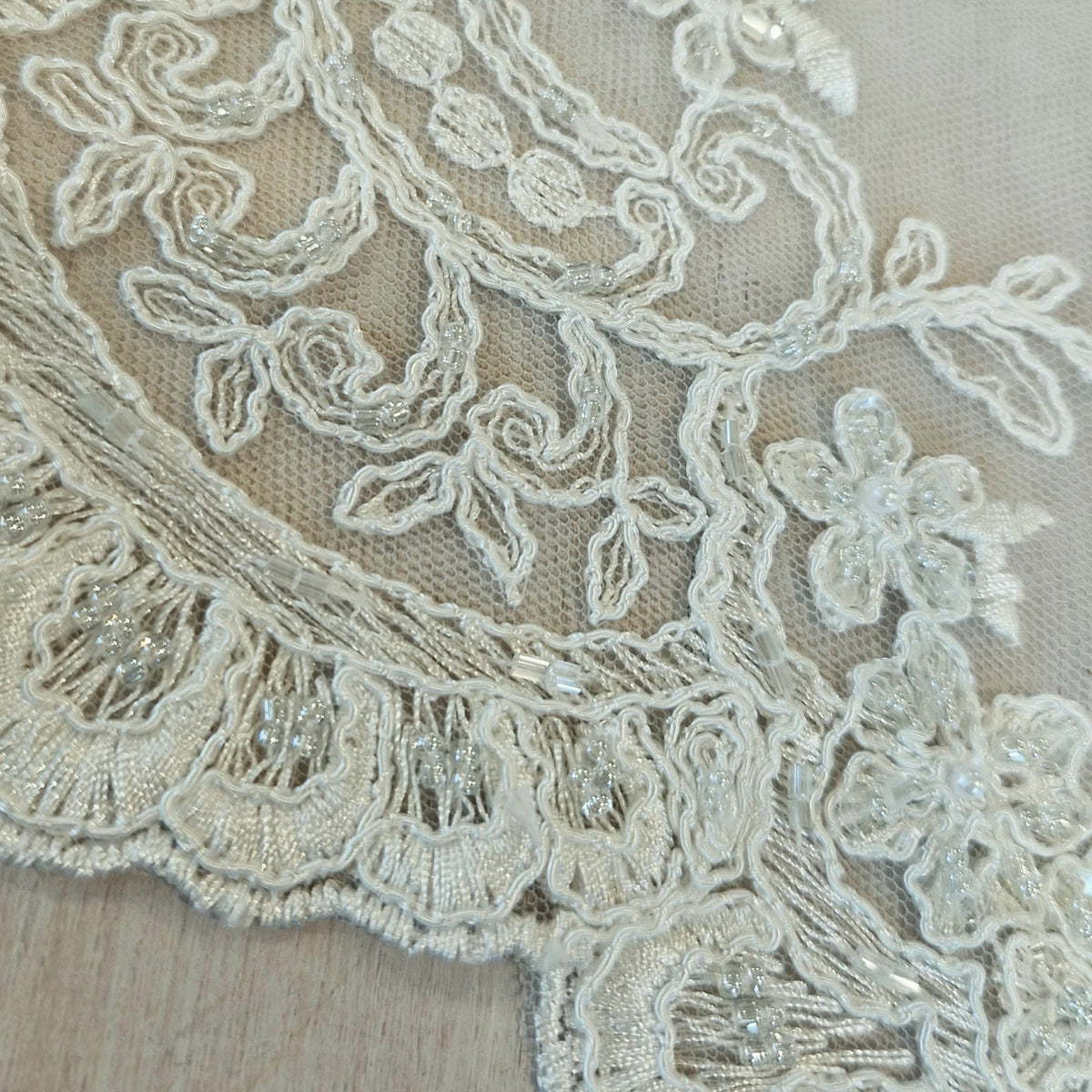 Adoren beaded and embroidered mesh