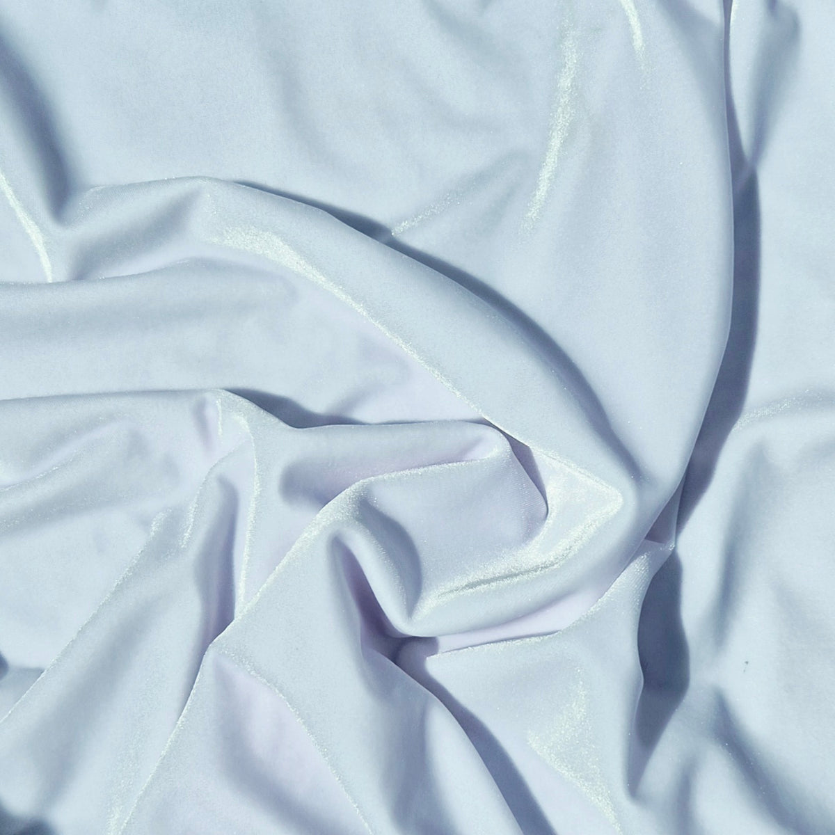 White stretch velvet