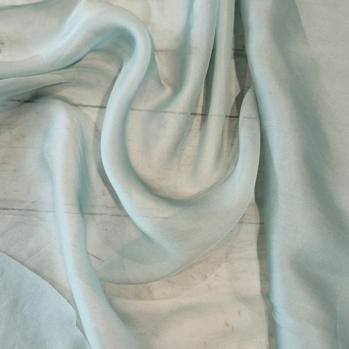 Duck egg silk smooth touch double georgette