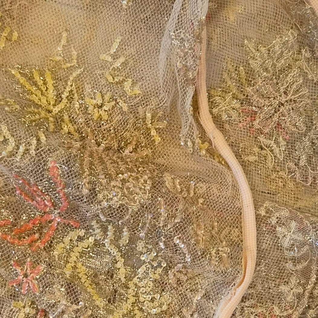 50cm Gold beaded French lace