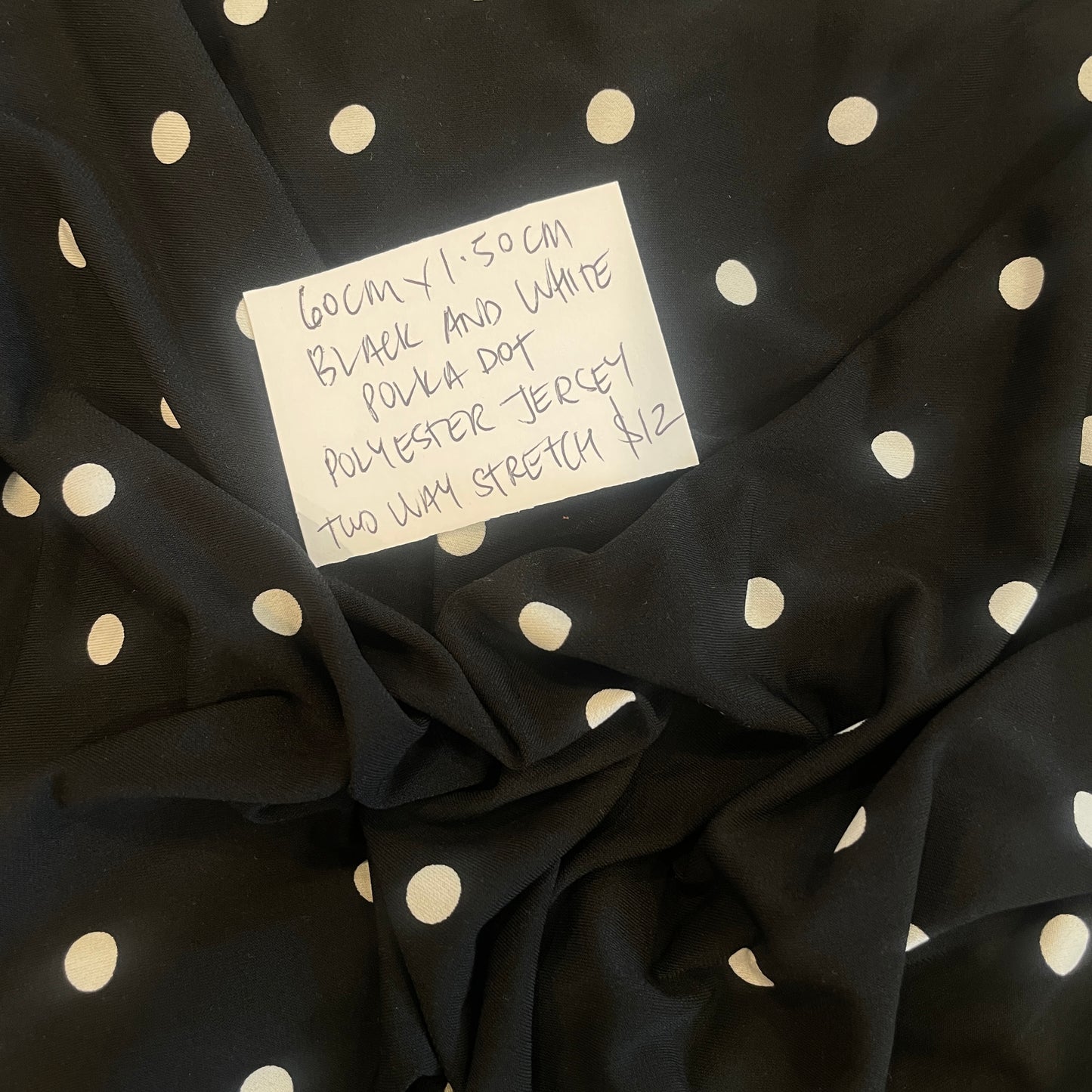 60cm black and white polka dot jersey