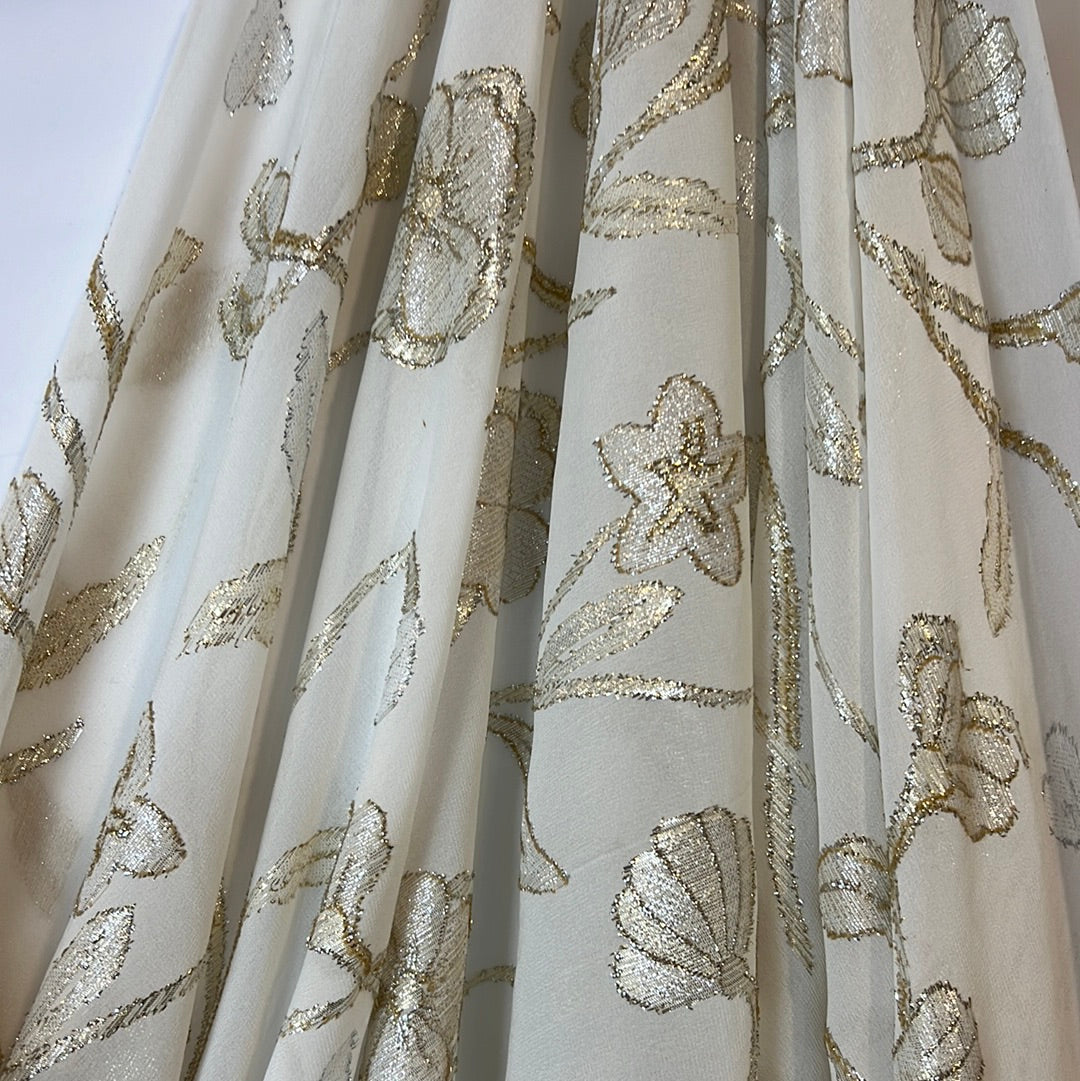 Gatsby gold and silver lurex Silk Chiffon