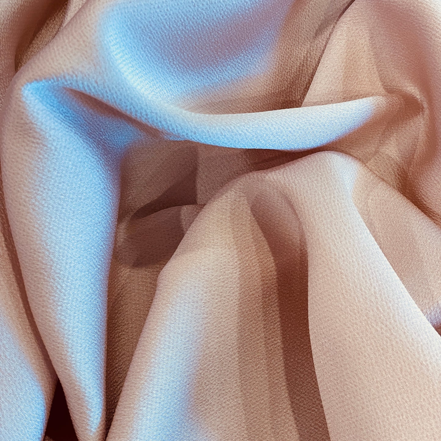 Mocha textured stretch viscose satin