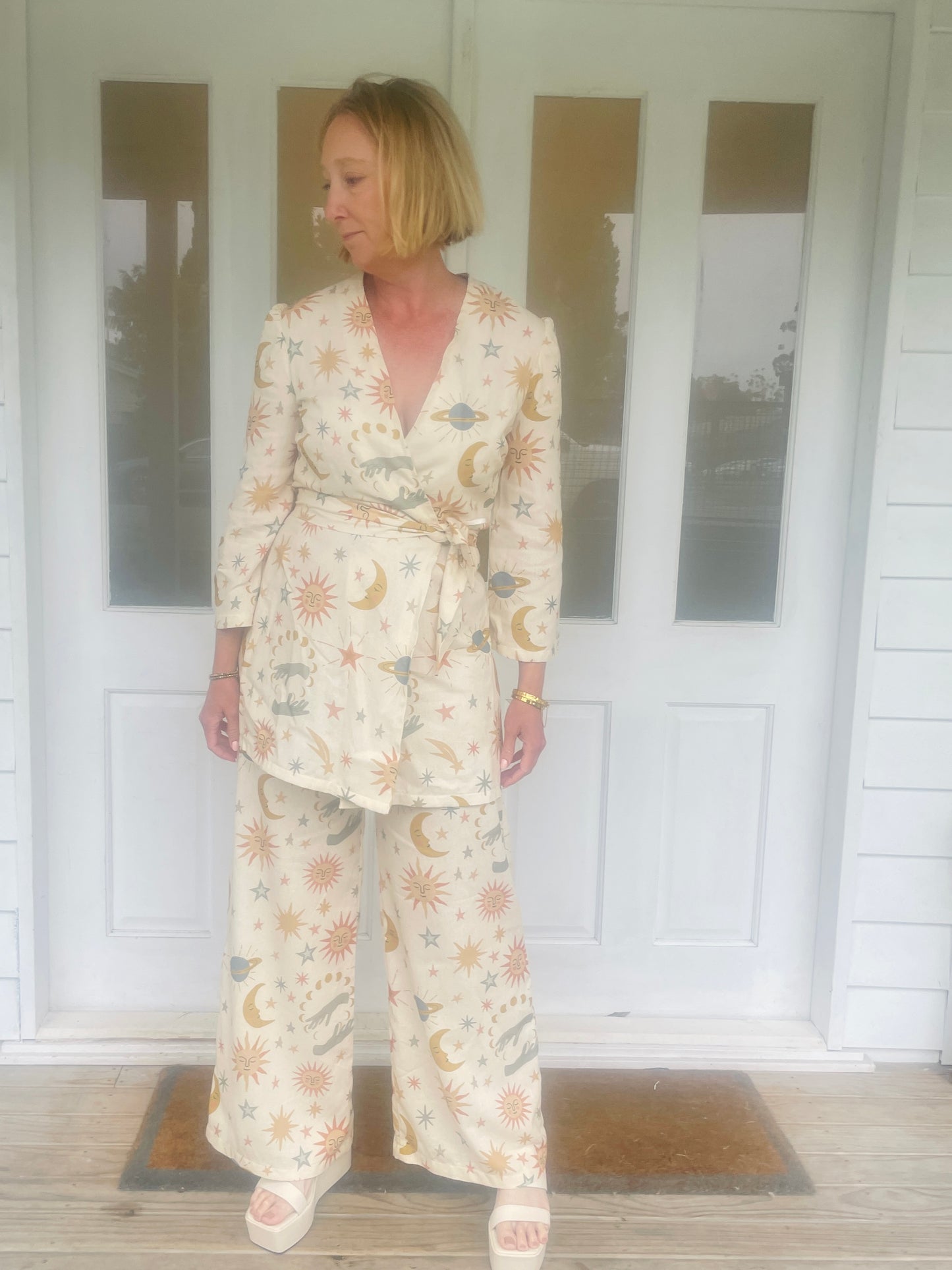 Soleil moon  linen viscose MAKER SOCIETY EXCLUSIVE PRINT