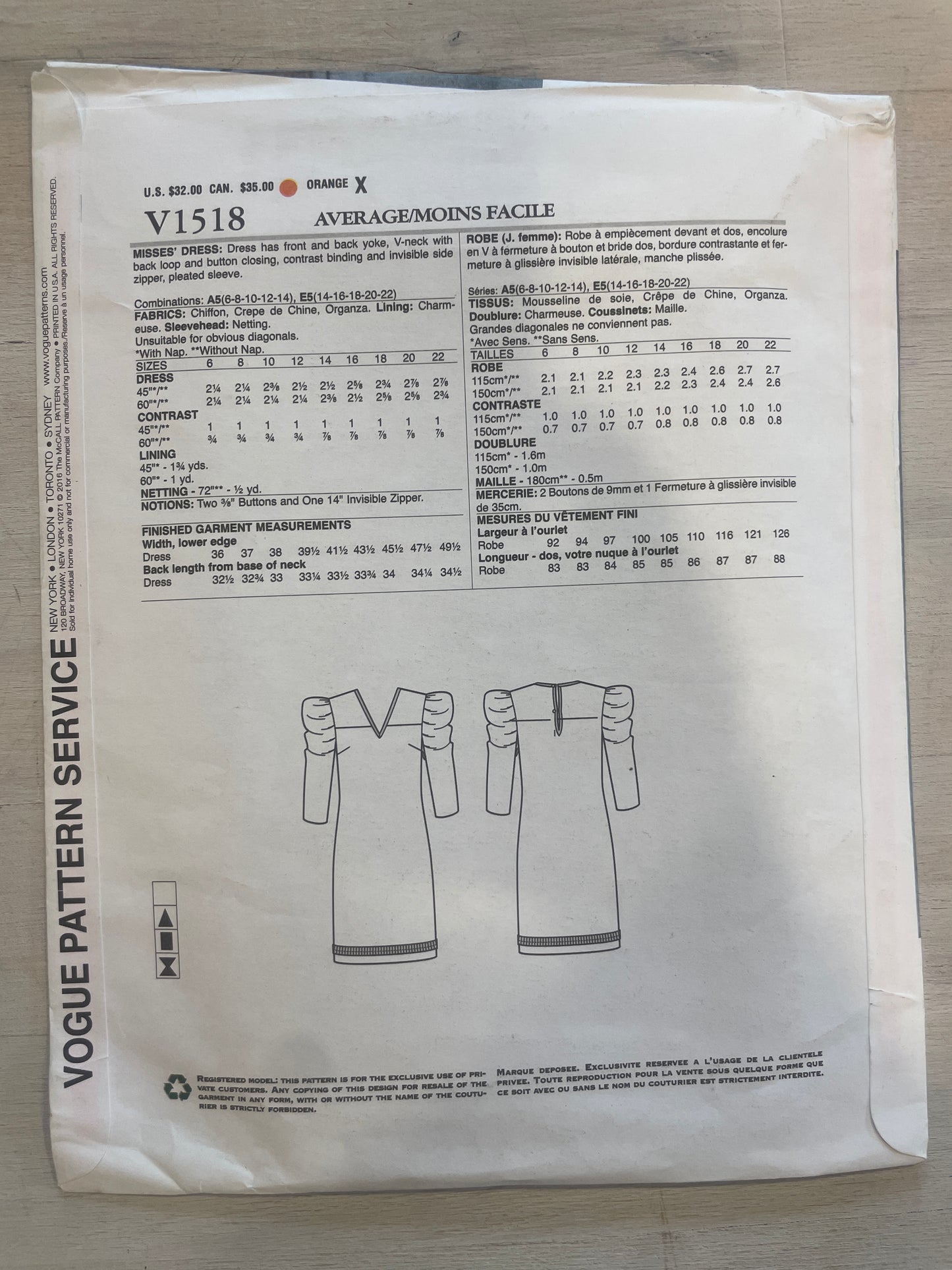 Vogue v1518