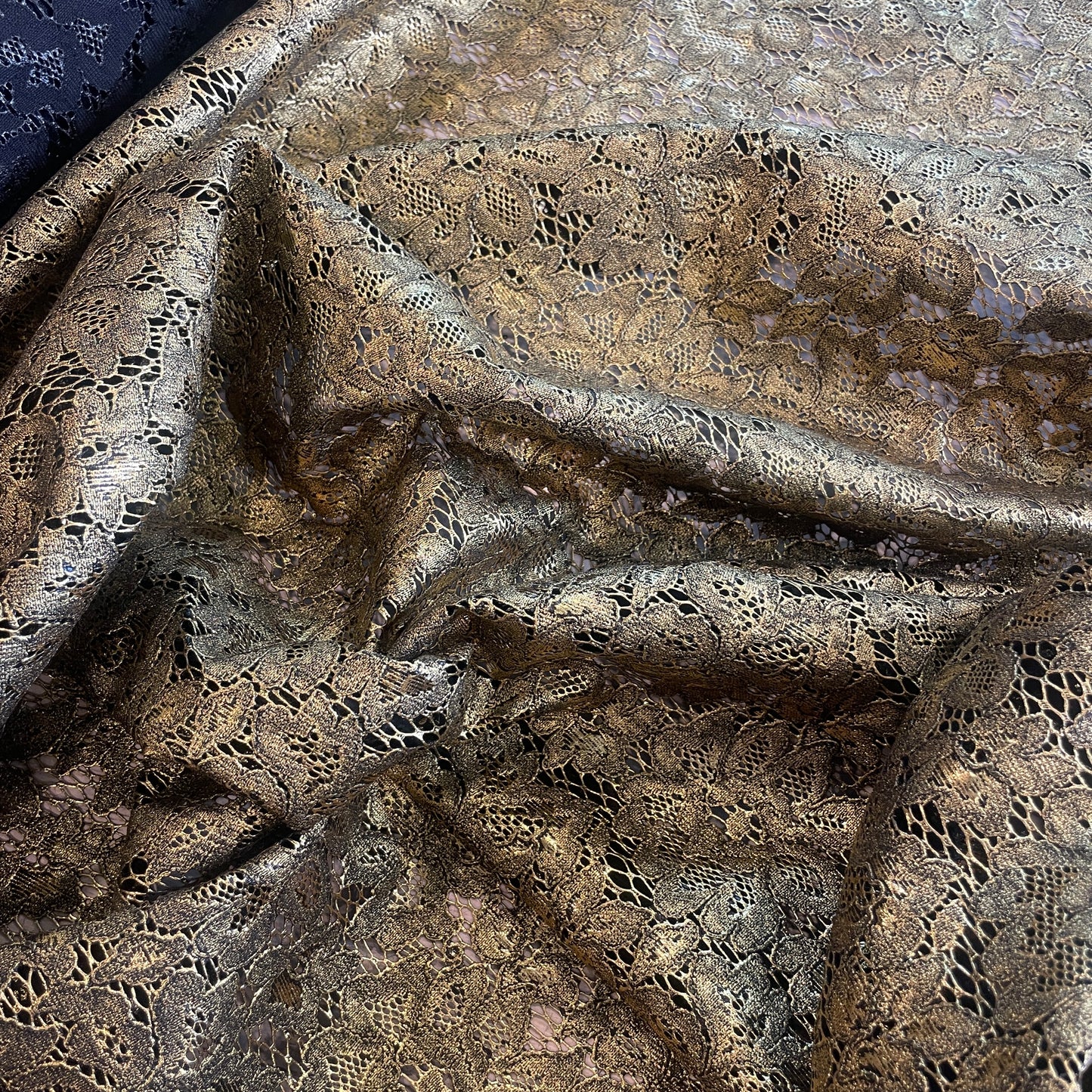 Enchanted gold foil lace