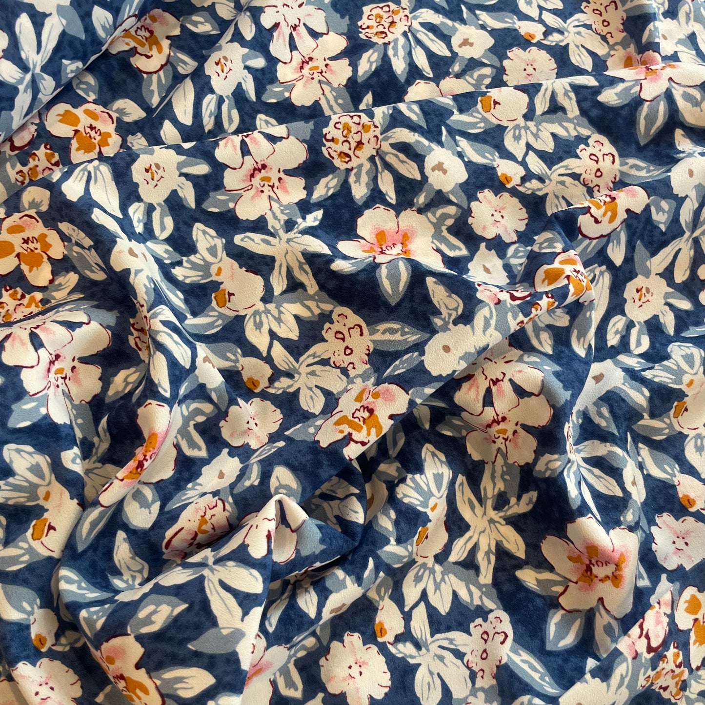 Blue Hawaii crepe de chine