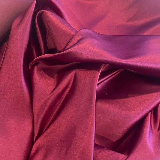 Merlot silk duchess satin