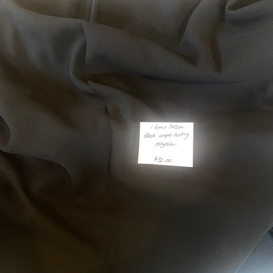 1.6m Black crepe suiting Nicola Finetti