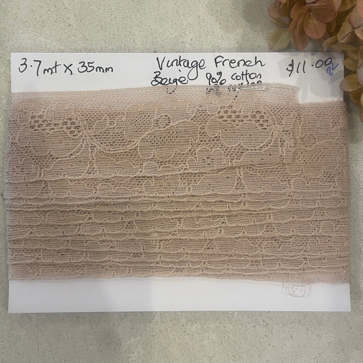 3.7m vintage French lace #82
