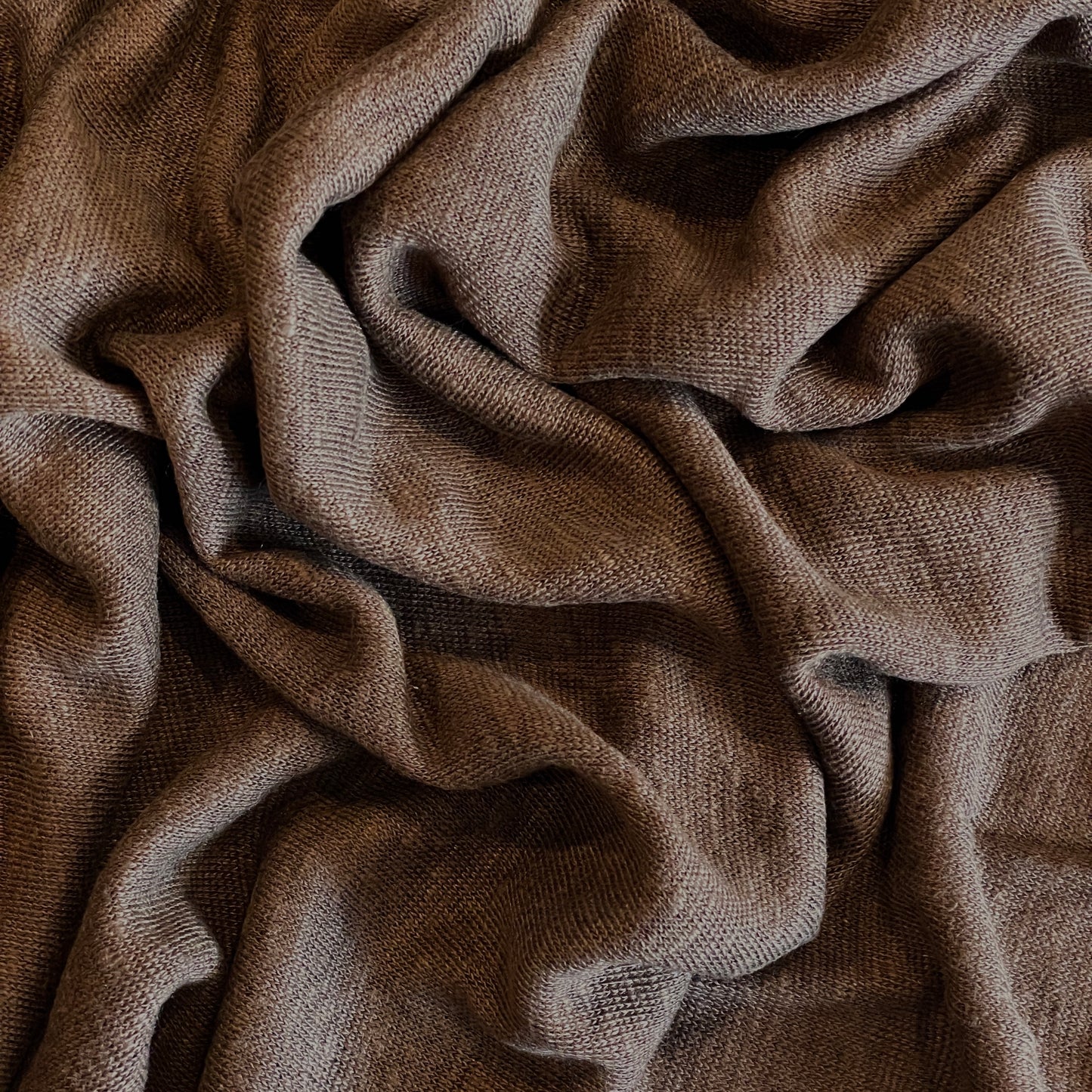 Milk chocolate linen knit