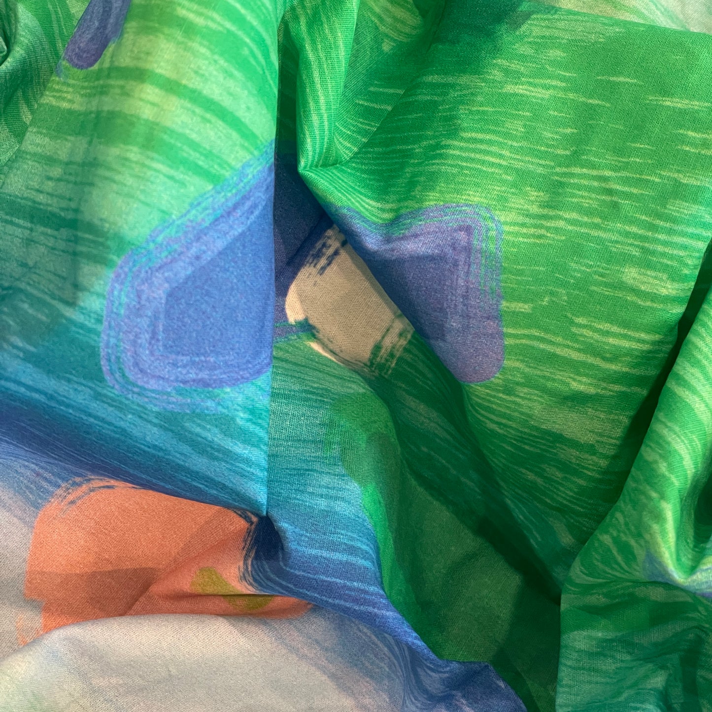 Floating abstract shapes cotton lawn