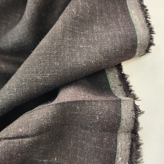 3.7m Charcoal black linen